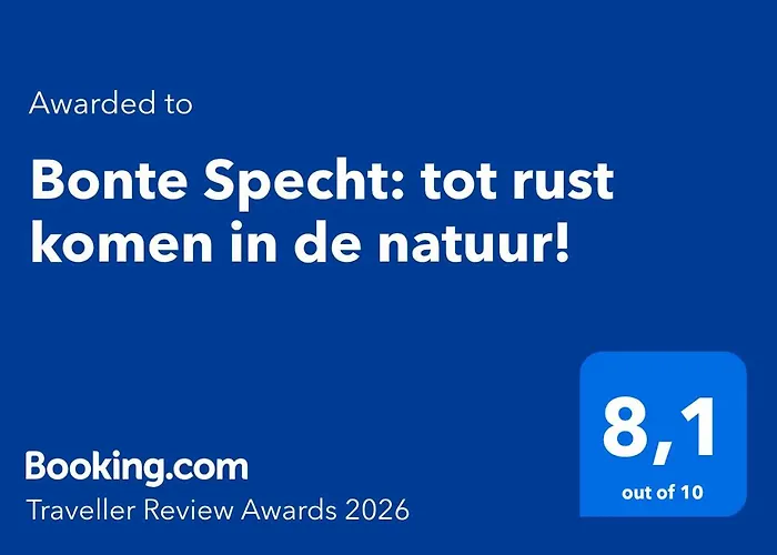 Hébergement de vacances Bonte Specht: Tot Rust Komen In De Natuur!